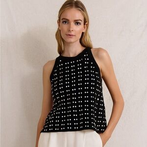 Beautiful knit, dotted, tank top.